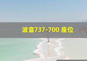 波音737-700 座位